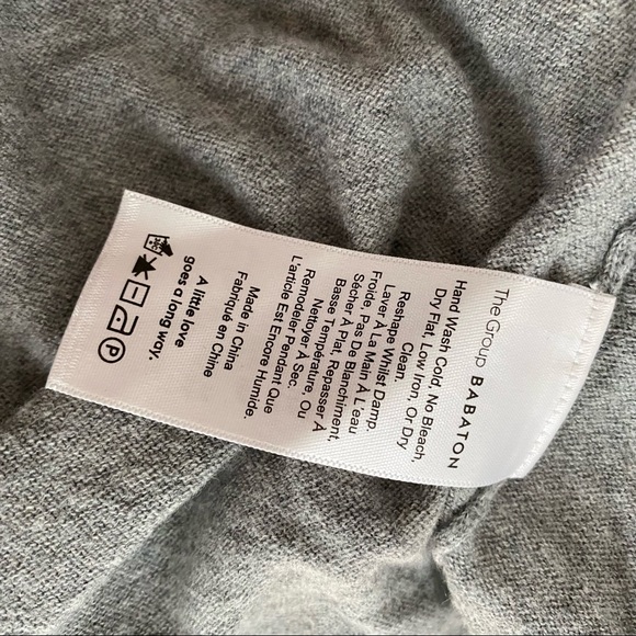 Aritzia Babaton light gray cotton cashmere sweater - Picture 4 of 5